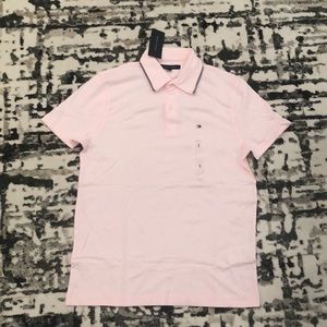 🆕Tommy Hilfiger Men’s Polo T-shirt, Light pink